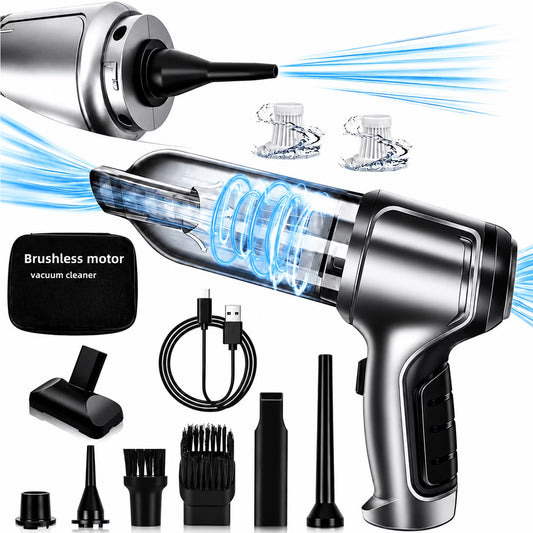 Handheld Car Vacuum Cleaner, 15000Pa High Power Cordless 7-In-1 Wireless Mini Portable Vacuum Cleaner for Car Home Office, Perfect for Pet Hair